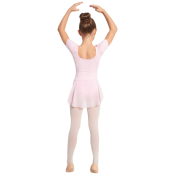 Ljusrosa dansdräkt med korta ärmar. Fin till baletten eller uppvisning! Barnstorlekar, danskläder till barn.