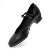 Karaktärssko klackskor i riktigt läder. Dansskor med låg klack och bra glid med lädersula.