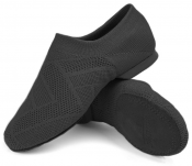 Dansskor med resår utan snörning. Svarta dansskor till jazz, linedance, bugg, fox m.m.