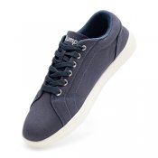 Danssneaker Leo med plastsula. Blå dansskor med vit sula. Buggskor.