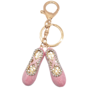 Nyckelring med rosa balettskor från Dansskor.se