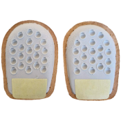 Dämpningskudde för hälen i skinn. Taccofix.