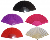 Solfjädrar i olika färger från Dansskor.se. Solfjäder i rött, lila, rosa, creme.