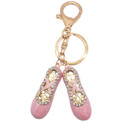 Nyckelring med rosa balettskor från Dansskor.se